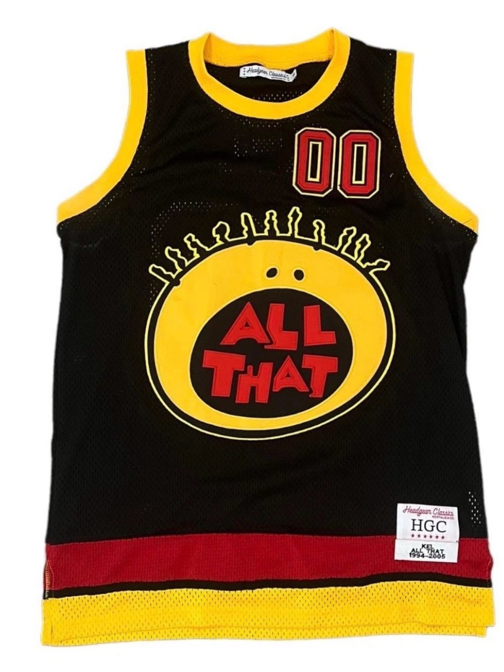 HEADGEAR CLASSICS ALL THAT MITCHELL BLACK BASKETBALL JERSEY - S